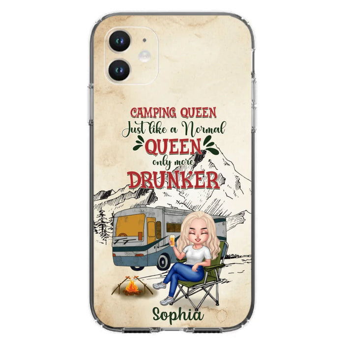 Custom Personalized Camping Queen Phone Case - Gift Idea For Camping Lovers - Camping Queen Classy Sassy And A Bit Smart Assy - Case For iPhone And Samsung