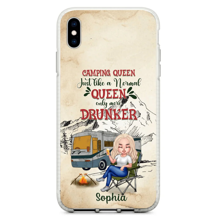 Custom Personalized Camping Queen Phone Case - Gift Idea For Camping Lovers - Camping Queen Classy Sassy And A Bit Smart Assy - Case For iPhone And Samsung