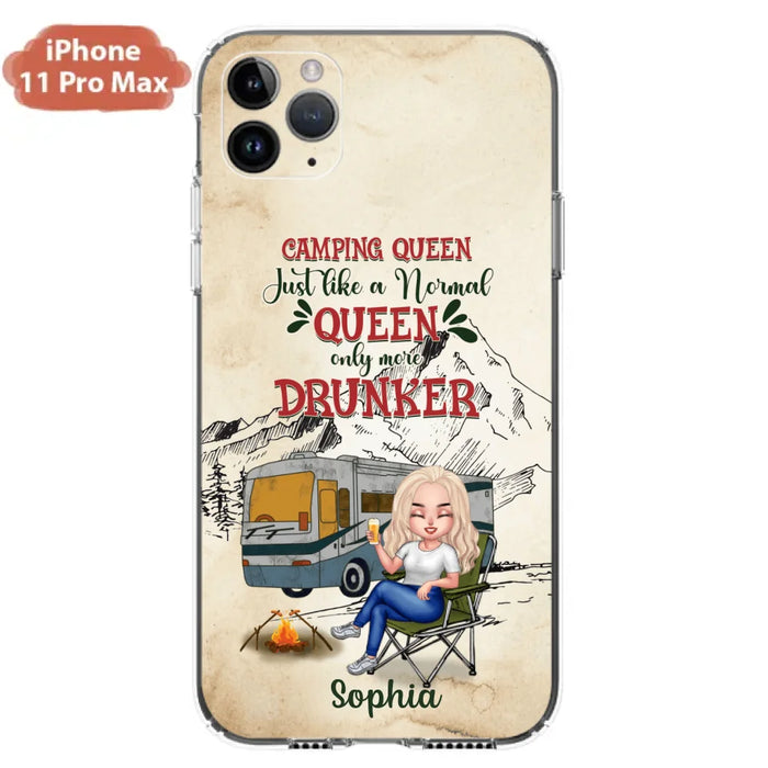 Custom Personalized Camping Queen Phone Case - Gift Idea For Camping Lovers - Camping Queen Classy Sassy And A Bit Smart Assy - Case For iPhone And Samsung