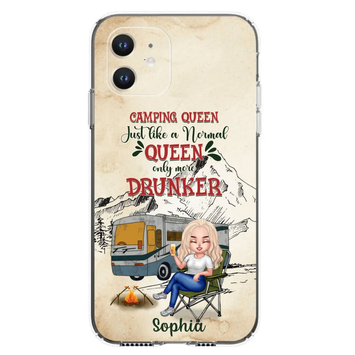 Custom Personalized Camping Queen Phone Case - Gift Idea For Camping Lovers - Camping Queen Classy Sassy And A Bit Smart Assy - Case For iPhone And Samsung