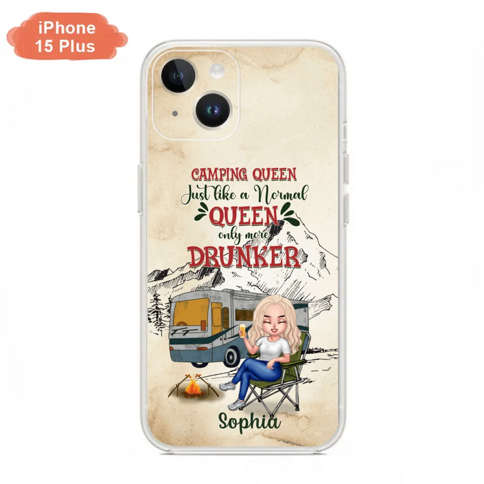 Custom Personalized Camping Queen Phone Case - Gift Idea For Camping Lovers - Camping Queen Classy Sassy And A Bit Smart Assy - Case For iPhone And Samsung