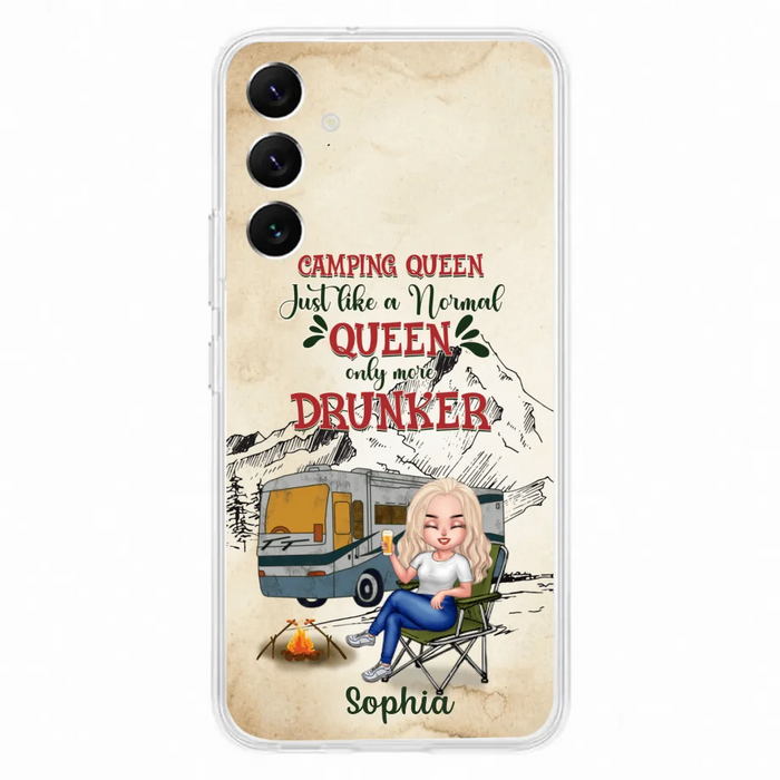 Custom Personalized Camping Queen Phone Case - Gift Idea For Camping Lovers - Camping Queen Classy Sassy And A Bit Smart Assy - Case For iPhone And Samsung