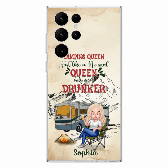 Custom Personalized Camping Queen Phone Case - Gift Idea For Camping Lovers - Camping Queen Classy Sassy And A Bit Smart Assy - Case For iPhone And Samsung