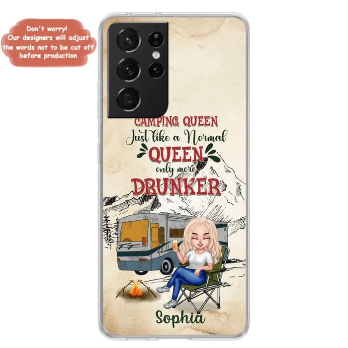 Custom Personalized Camping Queen Phone Case - Gift Idea For Camping Lovers - Camping Queen Classy Sassy And A Bit Smart Assy - Case For iPhone And Samsung