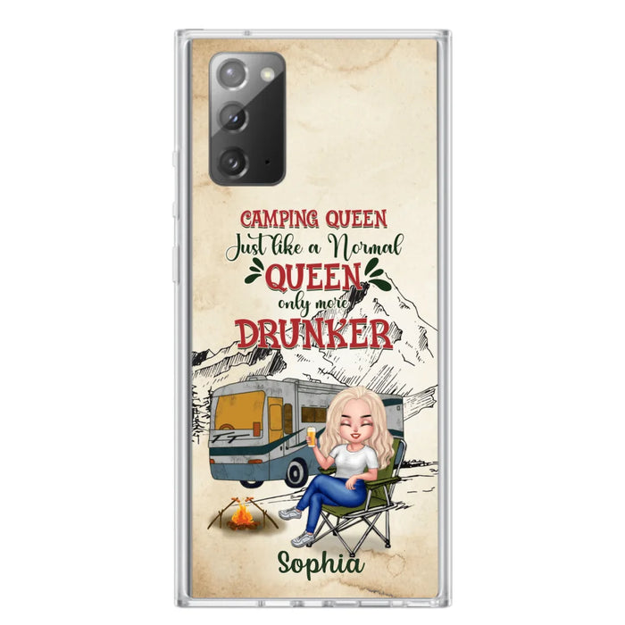 Custom Personalized Camping Queen Phone Case - Gift Idea For Camping Lovers - Camping Queen Classy Sassy And A Bit Smart Assy - Case For iPhone And Samsung