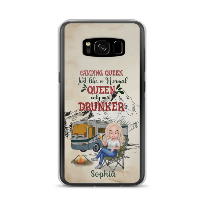 Custom Personalized Camping Queen Phone Case - Gift Idea For Camping Lovers - Camping Queen Classy Sassy And A Bit Smart Assy - Case For iPhone And Samsung