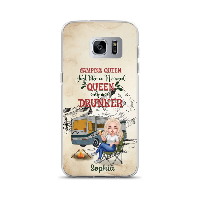 Custom Personalized Camping Queen Phone Case - Gift Idea For Camping Lovers - Camping Queen Classy Sassy And A Bit Smart Assy - Case For iPhone And Samsung