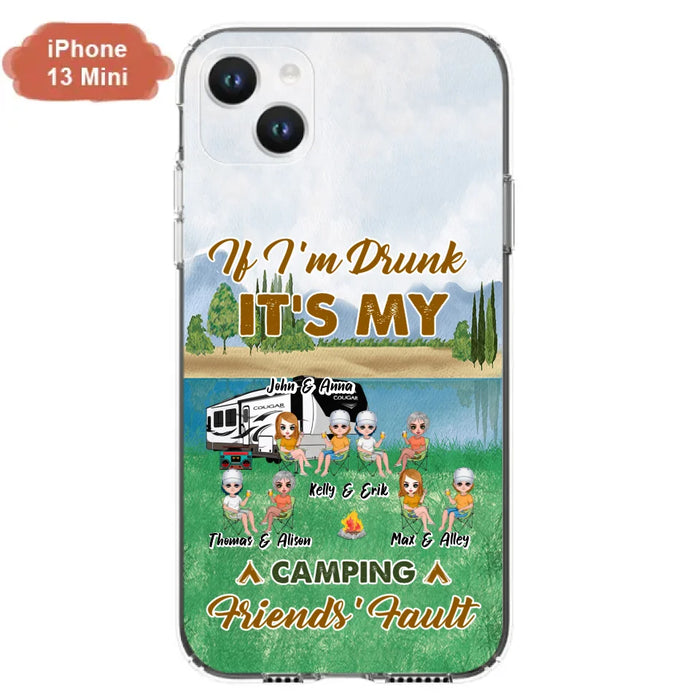 Custom Personalized Camping Friends Phone Case - Upto 8 People - Gift Idea For Camping Lover - Case For iPhone And Samsung