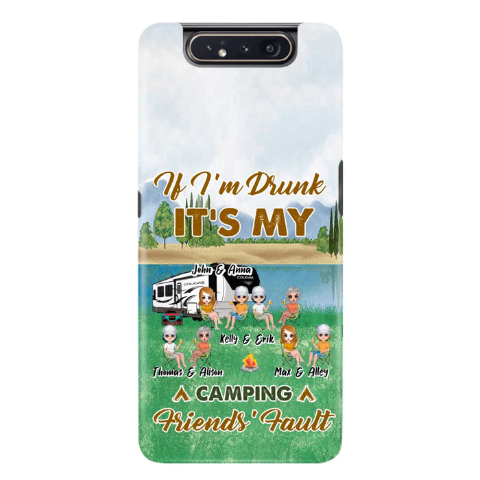 Custom Personalized Camping Friends Phone Case - Upto 8 People - Gift Idea For Camping Lover - Case For iPhone And Samsung