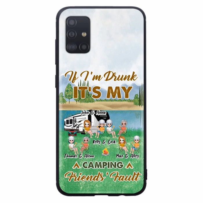 Custom Personalized Camping Friends Phone Case - Upto 8 People - Gift Idea For Camping Lover - Case For iPhone And Samsung