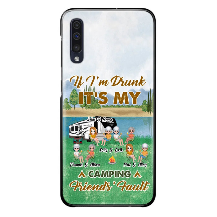 Custom Personalized Camping Friends Phone Case - Upto 8 People - Gift Idea For Camping Lover - Case For iPhone And Samsung