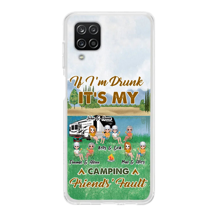 Custom Personalized Camping Friends Phone Case - Upto 8 People - Gift Idea For Camping Lover - Case For iPhone And Samsung