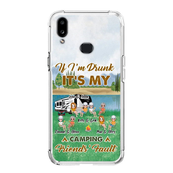 Custom Personalized Camping Friends Phone Case - Upto 8 People - Gift Idea For Camping Lover - Case For iPhone And Samsung