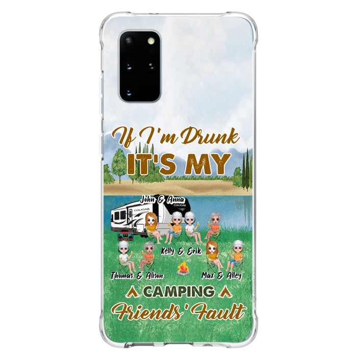 Custom Personalized Camping Friends Phone Case - Upto 8 People - Gift Idea For Camping Lover - Case For iPhone And Samsung