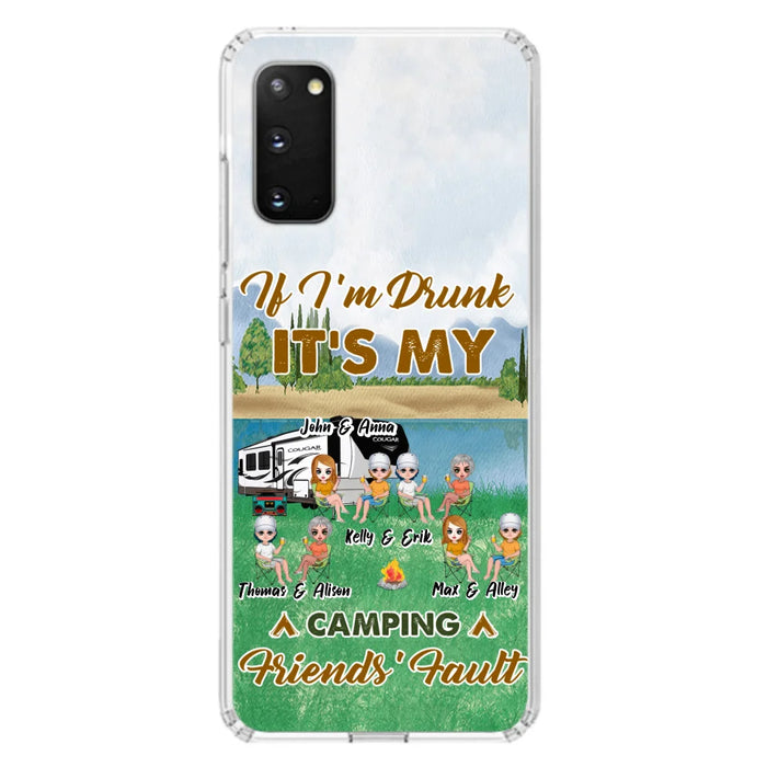 Custom Personalized Camping Friends Phone Case - Upto 8 People - Gift Idea For Camping Lover - Case For iPhone And Samsung