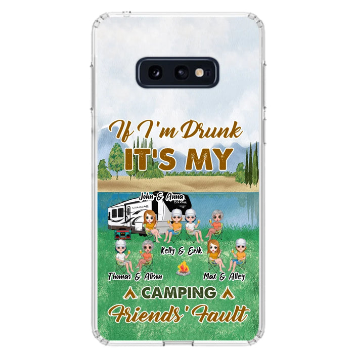 Custom Personalized Camping Friends Phone Case - Upto 8 People - Gift Idea For Camping Lover - Case For iPhone And Samsung