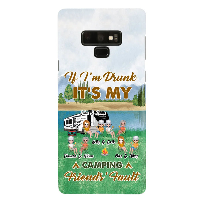 Custom Personalized Camping Friends Phone Case - Upto 8 People - Gift Idea For Camping Lover - Case For iPhone And Samsung