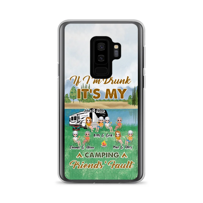 Custom Personalized Camping Friends Phone Case - Upto 8 People - Gift Idea For Camping Lover - Case For iPhone And Samsung