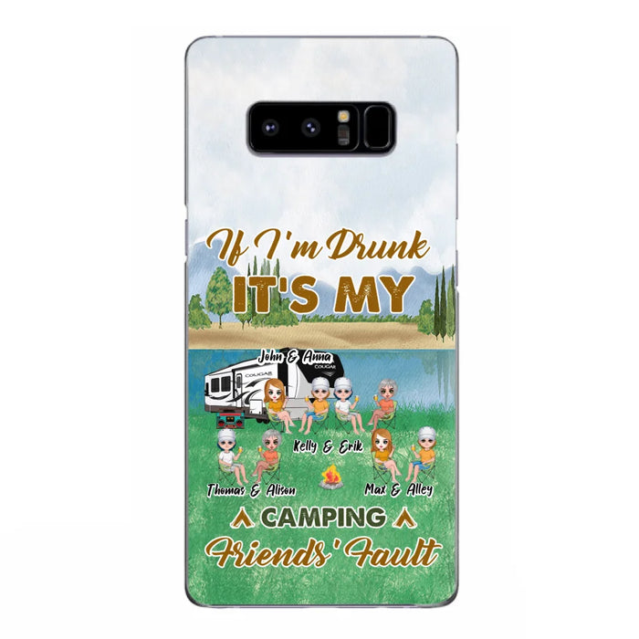 Custom Personalized Camping Friends Phone Case - Upto 8 People - Gift Idea For Camping Lover - Case For iPhone And Samsung