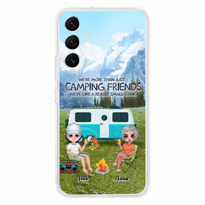 Custom Personalized Mountain Camping Friends Phone Case - Upto 8 People - Best Gift For Camping Lovers - Case For iPhone And Samsung