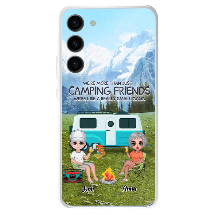 Custom Personalized Mountain Camping Friends Phone Case - Upto 8 People - Best Gift For Camping Lovers - Case For iPhone And Samsung