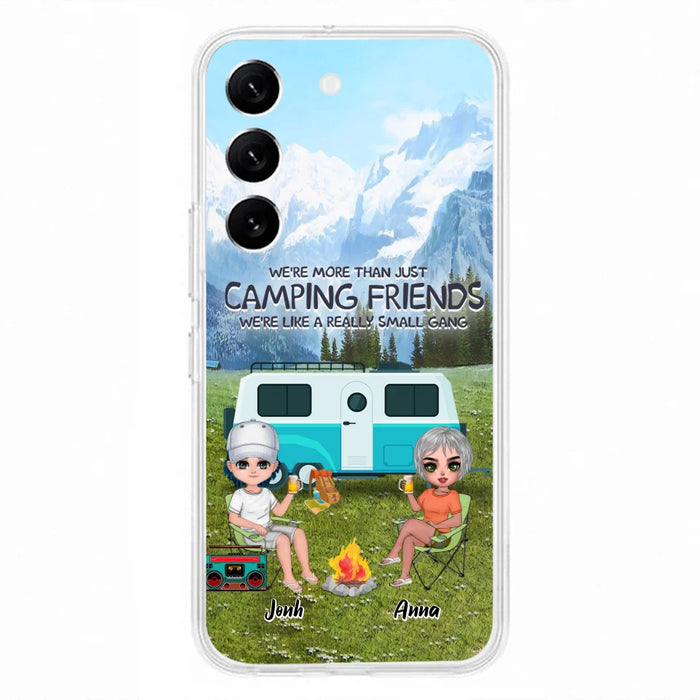 Custom Personalized Mountain Camping Friends Phone Case - Upto 8 People - Best Gift For Camping Lovers - Case For iPhone And Samsung