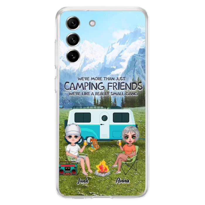 Custom Personalized Mountain Camping Friends Phone Case - Upto 8 People - Best Gift For Camping Lovers - Case For iPhone And Samsung