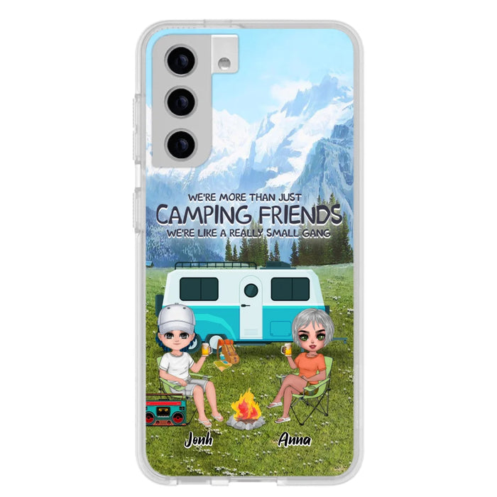 Custom Personalized Mountain Camping Friends Phone Case - Upto 8 People - Best Gift For Camping Lovers - Case For iPhone And Samsung