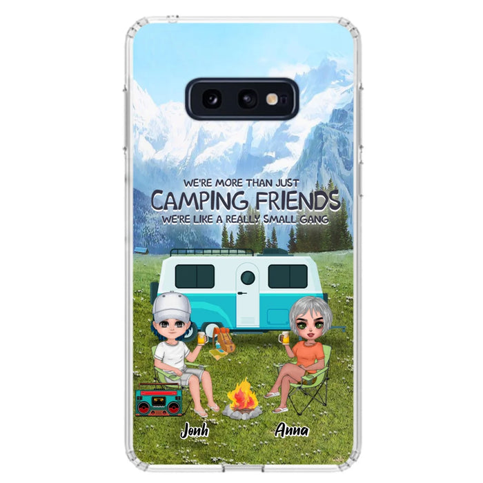 Custom Personalized Mountain Camping Friends Phone Case - Upto 8 People - Best Gift For Camping Lovers - Case For iPhone And Samsung