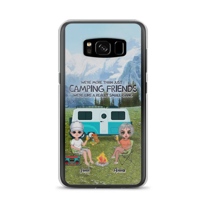 Custom Personalized Mountain Camping Friends Phone Case - Upto 8 People - Best Gift For Camping Lovers - Case For iPhone And Samsung