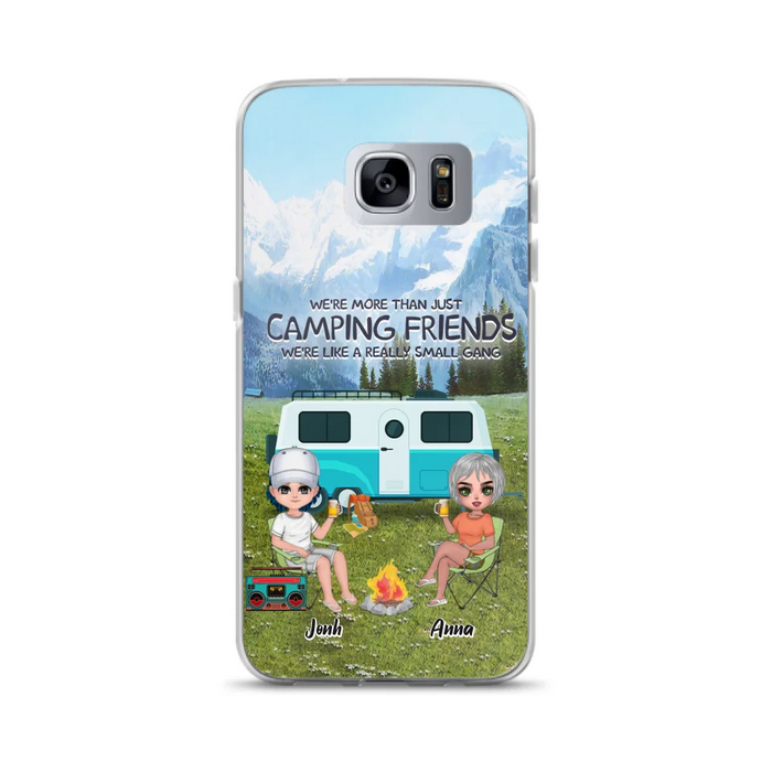 Custom Personalized Mountain Camping Friends Phone Case - Upto 8 People - Best Gift For Camping Lovers - Case For iPhone And Samsung