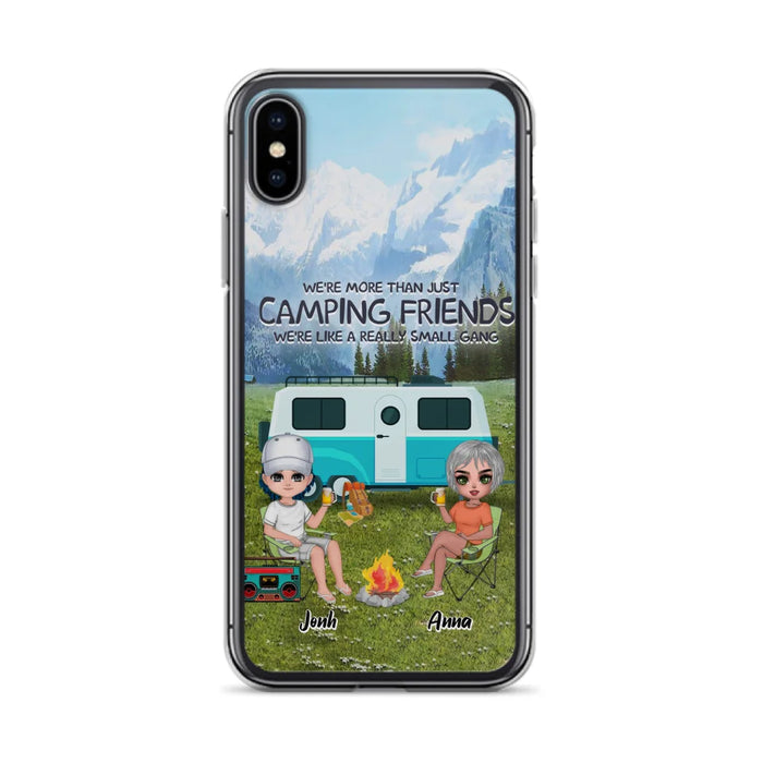 Custom Personalized Mountain Camping Friends Phone Case - Upto 8 People - Best Gift For Camping Lovers - Case For iPhone And Samsung