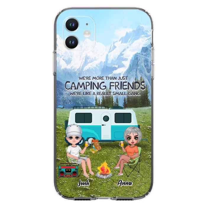 Custom Personalized Mountain Camping Friends Phone Case - Upto 8 People - Best Gift For Camping Lovers - Case For iPhone And Samsung