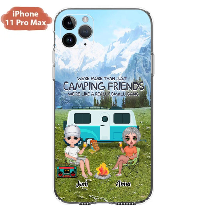 Custom Personalized Mountain Camping Friends Phone Case - Upto 8 People - Best Gift For Camping Lovers - Case For iPhone And Samsung