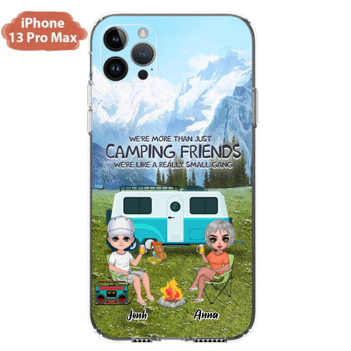 Custom Personalized Mountain Camping Friends Phone Case - Upto 8 People - Best Gift For Camping Lovers - Case For iPhone And Samsung