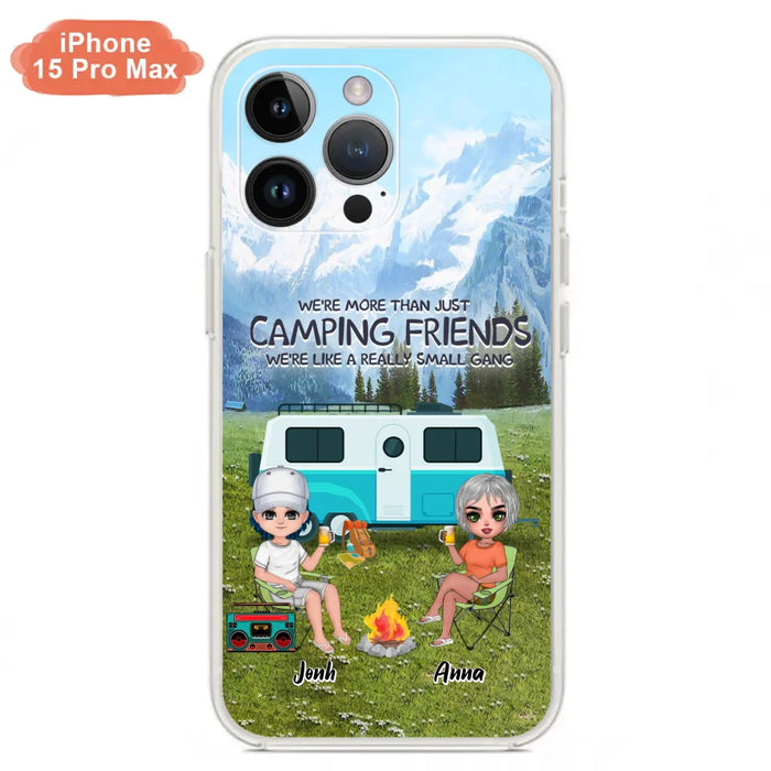 Custom Personalized Mountain Camping Friends Phone Case - Upto 8 People - Best Gift For Camping Lovers - Case For iPhone And Samsung