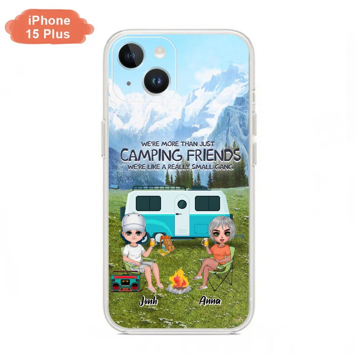 Custom Personalized Mountain Camping Friends Phone Case - Upto 8 People - Best Gift For Camping Lovers - Case For iPhone And Samsung