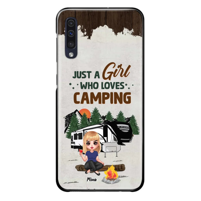 Custom Personalized Camping Girl Phone Case - Gift Idea For Camping Lover/ Mother's Day Gift - Just A Girl Who Loves Camping - Case For iPhone And Samsung