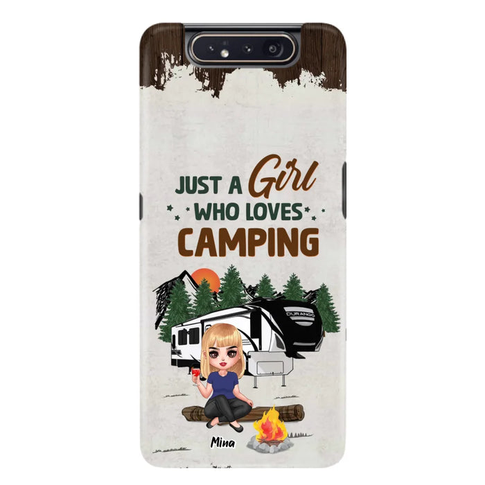 Custom Personalized Camping Girl Phone Case - Gift Idea For Camping Lover/ Mother's Day Gift - Just A Girl Who Loves Camping - Case For iPhone And Samsung