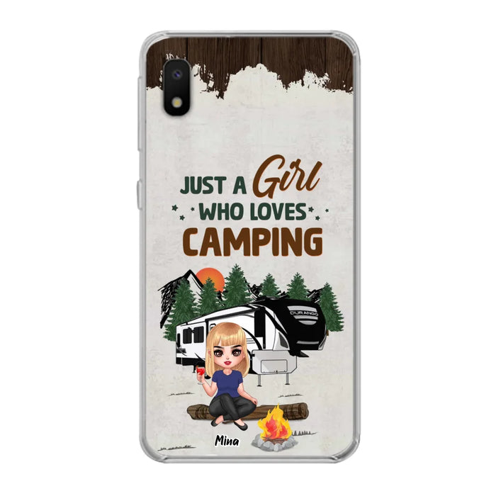 Custom Personalized Camping Girl Phone Case - Gift Idea For Camping Lover/ Mother's Day Gift - Just A Girl Who Loves Camping - Case For iPhone And Samsung