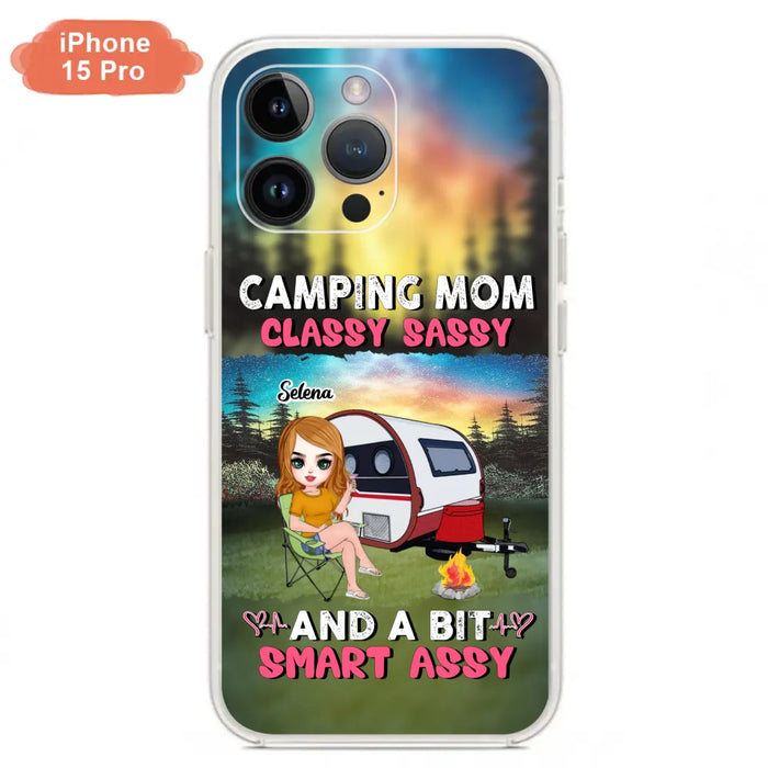 Custom Personalized Camping Mom Phone Case - Gift Idea For Camping Lover/ Mother's Day - Camping Mom Classy Sassy And A Bit Smart Assy - Case For iPhone And Samsung