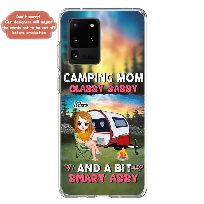 Custom Personalized Camping Mom Phone Case - Gift Idea For Camping Lover/ Mother's Day - Camping Mom Classy Sassy And A Bit Smart Assy - Case For iPhone And Samsung