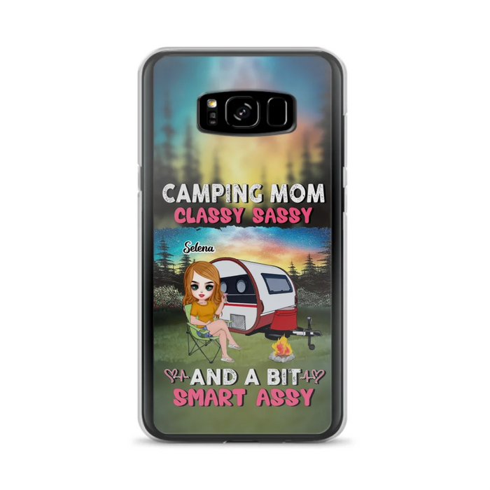 Custom Personalized Camping Mom Phone Case - Gift Idea For Camping Lover/ Mother's Day - Camping Mom Classy Sassy And A Bit Smart Assy - Case For iPhone And Samsung