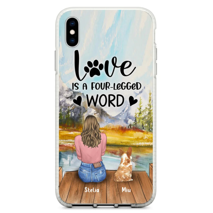 Custom Personalized Pet Mom/Pet Dad Phone Case - Gift for Dog Lovers/Cat Lovers - Up to 4 Pets - Life is better with fur babies