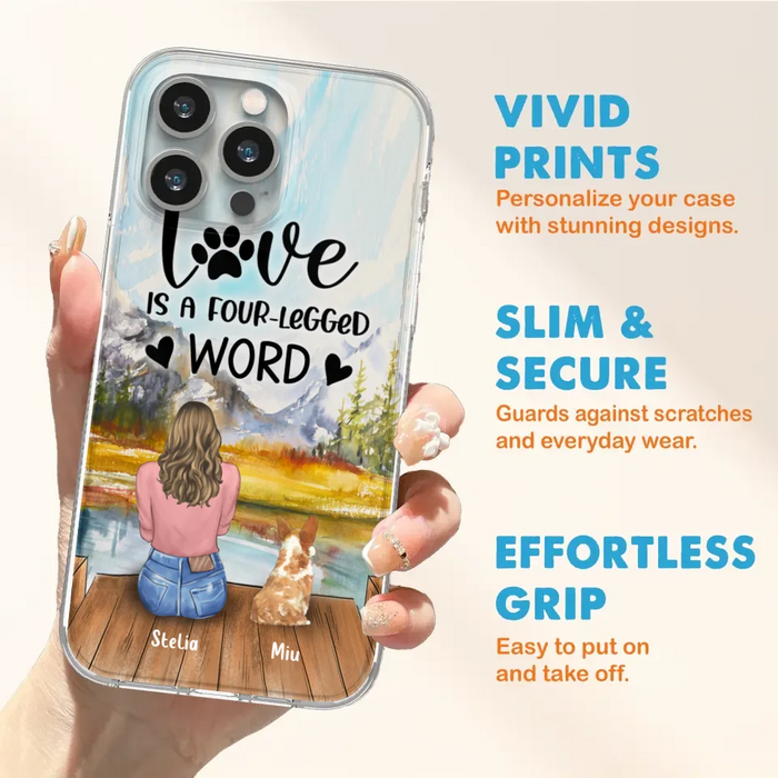 Custom Personalized Pet Mom/Pet Dad Phone Case - Gift for Dog Lovers/Cat Lovers - Up to 4 Pets - Life is better with fur babies