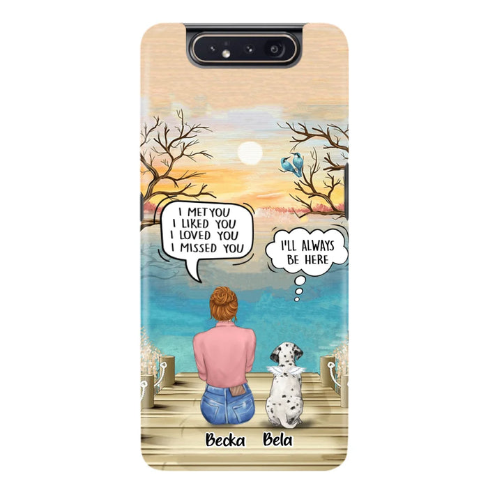 Custom Personalized Memorial Pet Mom Phone Case - I Met You I Liked You I Loved You I Missed You - Upto 5 Pets - Memorial Gift Idea For Dog/ Cat Lover - Case For iPhone And Samsung