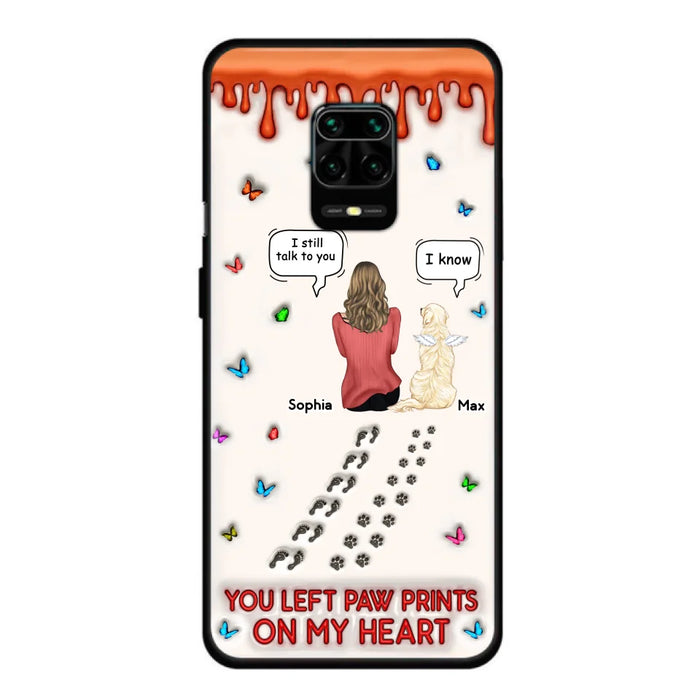 Custom Personalized Memorial Dog Phone Case - Memorial Gift Idea For Pet Owner - Case For Xiaomi/ Oppo/ Huawei - You Left Paw Prints On My Heart