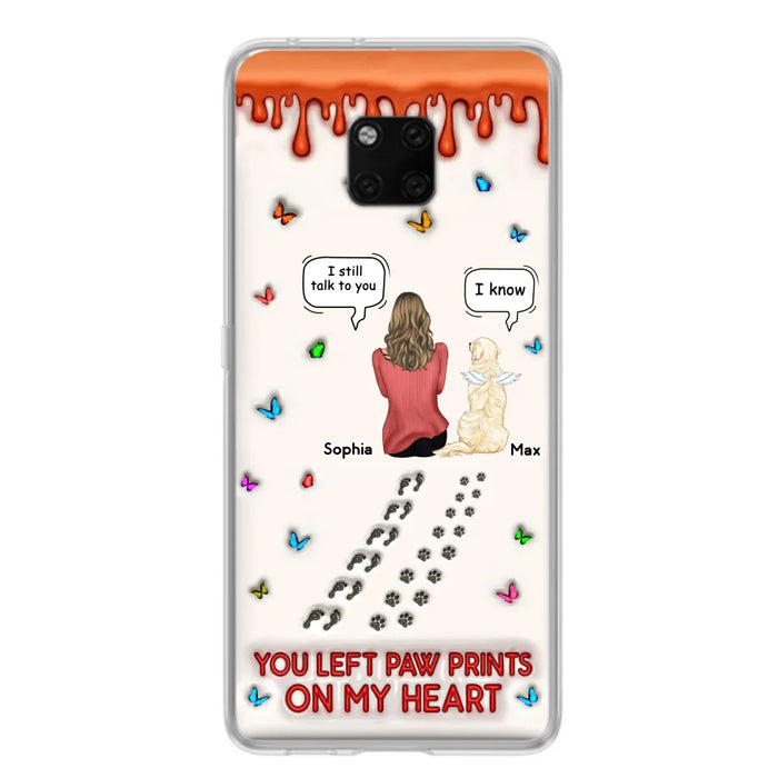 Custom Personalized Memorial Dog Phone Case - Memorial Gift Idea For Pet Owner - Case For Xiaomi/ Oppo/ Huawei - You Left Paw Prints On My Heart