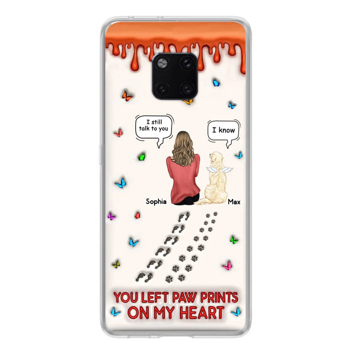 Custom Personalized Memorial Dog Phone Case - Memorial Gift Idea For Pet Owner - Case For Xiaomi/ Oppo/ Huawei - You Left Paw Prints On My Heart