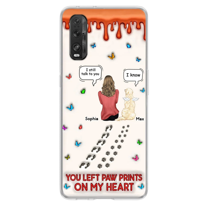 Custom Personalized Memorial Dog Phone Case - Memorial Gift Idea For Pet Owner - Case For Xiaomi/ Oppo/ Huawei - You Left Paw Prints On My Heart